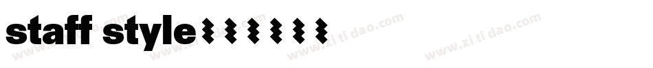 staff style字体转换